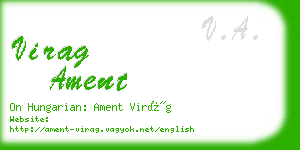 virag ament business card